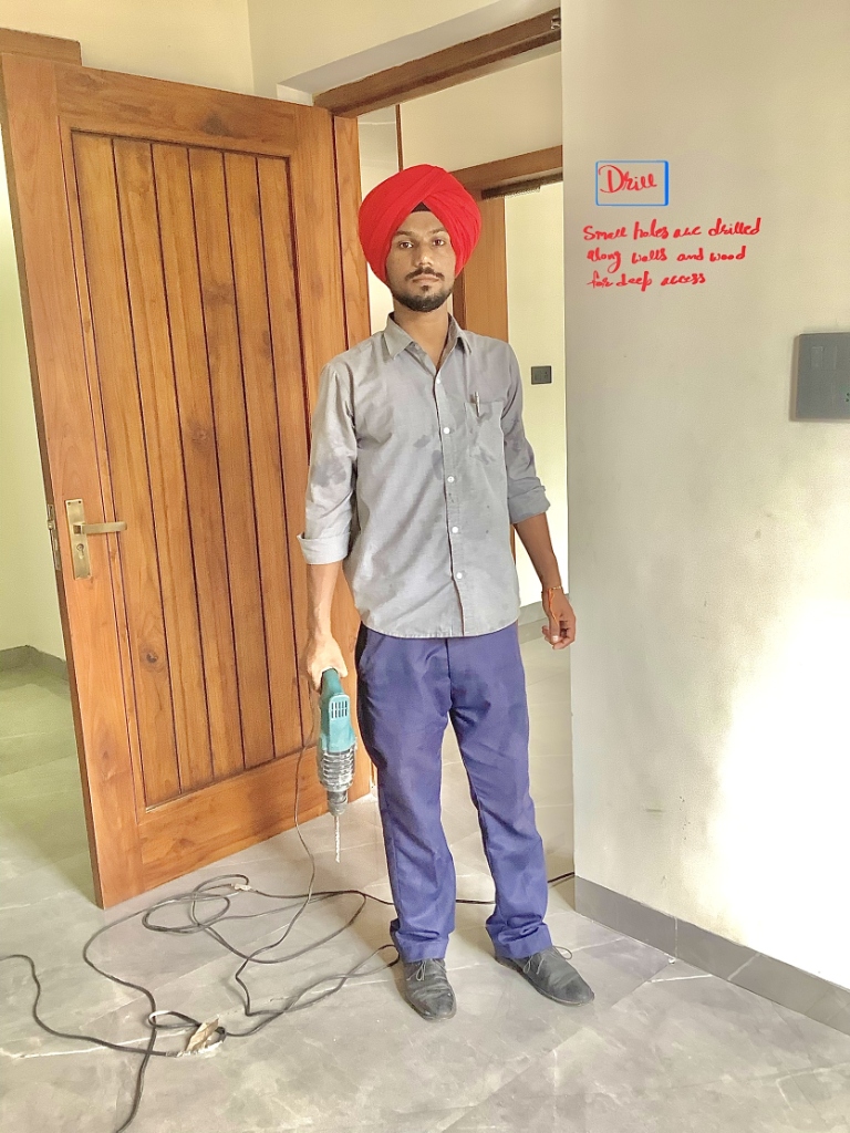 OPC technician ready for a termite-treatment inspection